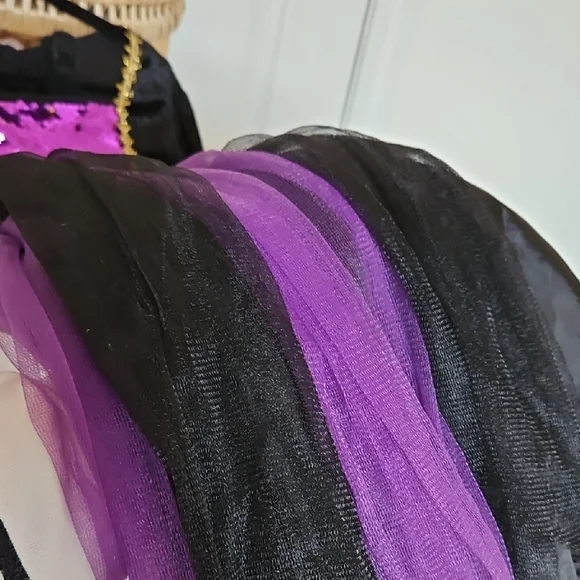 Disney Purple and Black Sequin Kids Costume Princess Dress - Picture 3 of 6